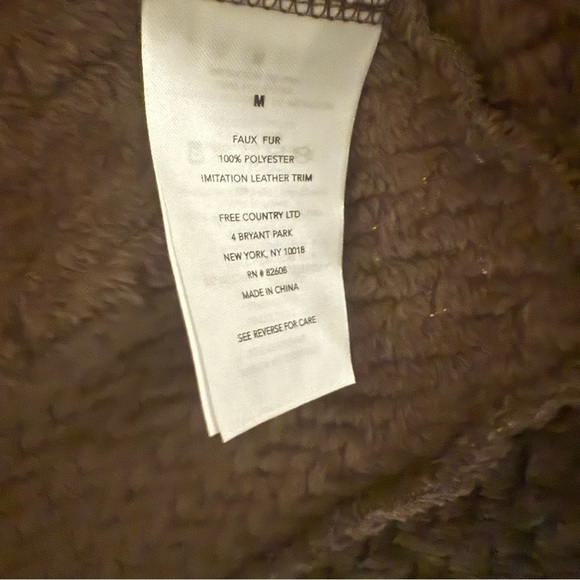 Free Country Brown Mocha Women's Cable Braided Butter Pile® Teddy Jacket - Picture 8 of 15